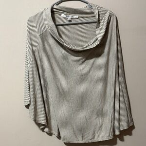 Studio M Beige Striped Cowl Skirt Size L